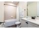 Cozy bathroom with shower/tub combination and single sink vanity at 2923 Castaway Ln, Kissimmee, FL 34747
