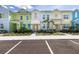 Colorful townhome exteriors showcase vibrant curb appeal and individual charm at 2923 Castaway Ln, Kissimmee, FL 34747