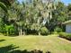 Lush backyard showcasing mature trees providing shade and privacy in a serene setting at 4351 Winding Oaks Cir, Mulberry, FL 33860