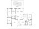 Detailed floor plan showcasing layout with a pool, rooms, kitchen, and living areas at 6906 Sawmill Blvd, Ocoee, FL 34761