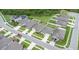 Aerial view of a residential neighborhood featuring well-manicured lawns and organized streets at 8710 Rindge Rd, Polk City, FL 33868