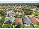 High angle of the neighborhood shows the yards, mature trees, and surrounding properties at 8920 Palisades Beach Ave, Orlando, FL 32829