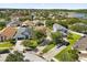 An aerial view showing a well-planned residential community with a lake and lush greenery at 8920 Palisades Beach Ave, Orlando, FL 32829