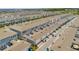 Aerial view of the property showcasing the garage location and back patio at 14335 Sapelo Beach Dr, Orlando, FL 32827