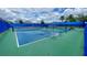 Outdoor pickleball courts featuring blue and green surfacing, offering a fun recreational amenity at 14335 Sapelo Beach Dr, Orlando, FL 32827