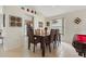 Cozy dining area with a wooden table and seating for six at 3018 Bransbury Ct, Kissimmee, FL 34747