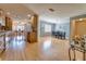 Open floor plan featuring living room, dining area, and kitchen at 3822 Janie Ct, Orlando, FL 32822