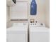 Bright laundry room with a side-by-side washer and dryer, and a window for natural light at 400 Palm Ave, Ormond Beach, FL 32174