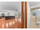 Modern open concept living space connecting the kitchen to the living and outdoor spaces at 4030 Cool Water Ct, Winter Park, FL 32792