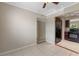 Dining area with tile flooring, access to kitchen and outdoor view from sliding doors at 7449 Daniel Webster Dr # 3, Winter Park, FL 32792