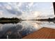 Picturesque lake view showcasing the tranquil water and lush shoreline with the setting sun at 11018 Lake Butler Blvd, Windermere, FL 34786