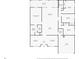 Layout for a single story home showing bedroom, bathroom, kitchen, garage, and living room locations at 1221 N Brickell Dr, Deltona, FL 32725