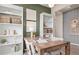 Charming office with custom shelving, a wooden table, and tasteful wall art at 1811 Spring Shower Cir, Kissimmee, FL 34744