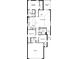 Layout of a home featuring three bedrooms, two bathrooms, great room, and open kitchen at 3281 Rolling Plains Cir, Clermont, FL 34714