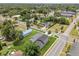 Aerial view features the property with trees, streets and a couple of houses that are close to each other at 817 E Mcdonald Ave, Eustis, FL 32726