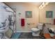 Bathroom featuring an octopus shower curtain, neutral walls, and decor at 104 Yorktown Pl, Sanford, FL 32771