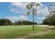 Picturesque golf course view with sand trap and lush green landscape on a partly cloudy day at 1364 Augusta National Blvd, Winter Springs, FL 32708