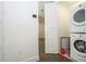 Convenient laundry room features a stackable washer and dryer; a practical addition to any modern home at 1781 Pine Ave, Winter Park, FL 32789