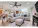 Comfortable living room with neutral tones and an open floor plan at 217 Lake Cassidy Dr, Kissimmee, FL 34759