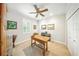 Office featuring plantation shutters and natural light at 2308 Bur Oak Ct, Oviedo, FL 32766