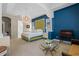 Comfortable bedroom featuring a large bed and stylish lighting fixture at 2456 Northumbria Dr, Sanford, FL 32771