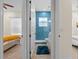View of a home's bedroom and bathroom from a hallway at 2456 Northumbria Dr, Sanford, FL 32771