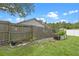 Backyard featuring a garden with a raised garden bed and wooden fencing at 3235 Utah Dr, Deltona, FL 32738