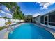 Inviting backyard pool and lush landscaping, perfect for relaxation and outdoor enjoyment at 874 Brevard Ct, Orlando, FL 32822