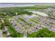 Breathtaking aerial view of a residential community with lakes, lush green spaces, and well-maintained homes at 1027 Eagle Tree Ln, Sanford, FL 32771