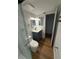 Updated bathroom with modern vanity, sink, toilet, and shower at 118 S Halifax Ave # 409, Daytona Beach, FL 32118