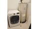 Laundry room features a white LG front load washing machine and a Lochinvar water heater at 150 E Robinson St # 419, Orlando, FL 32801