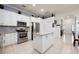 Bright kitchen features white cabinets, stainless steel appliances, granite countertops, and a functional island at 2625 Eagle Cliff Dr, Kissimmee, FL 34746