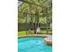 A screened pool area features Adirondack chairs on the pool's edge to enjoy the views at 3307 Kentshire Blvd, Ocoee, FL 34761