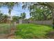 Lush backyard with mature trees, storage shed, and partial fencing for privacy at 714 28Th St, Orlando, FL 32805