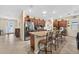 Kitchen island with seating offers a casual dining option and additional counter space at 8336 Sw 77Th Ct, Ocala, FL 34476