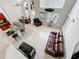 An aerial view of the open-concept living room and kitchen space at 12300 Abberton Ct, Orlando, FL 32837