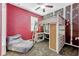 Unique bedroom with a lofted bed, a beanbag chair, and vibrant decor at 2681 Cabernet Cir, Ocoee, FL 34761