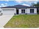 Charming single-story home with a white exterior, dark roof, and an attached two-car garage at 2699 Sw 161St Loop, Ocala, FL 34473