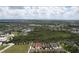 Scenic aerial view shows the neighborhood in a lush, green environment at 3426 Schoolhouse Rd, Harmony, FL 34773