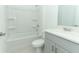 Clean bathroom featuring a shower-tub combo, with a large vanity and modern fixtures at 471 Wayland Dr, Haines City, FL 33844