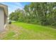 Spacious backyard featuring a well-maintained lawn and mature trees offering shade and privacy at 907 Pearly Ridge Ln, Lakeland, FL 33809