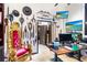 Elaborate office featuring a throne, large desk, and sword collection at 9774 Bohart Ct, Orlando, FL 32836
