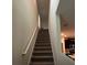 Carpeted staircase with white handrail leading to the upper level at 11097 N Folklore St, Winter Garden, FL 34787