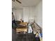 Room staged for renovation with flooring materials and tools, showing potential for improvement at 134 Flamingo Dr, Auburndale, FL 33823