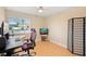 The bedroom features a ceiling fan and a window providing natural light at 2871 Milstead St, Orlando, FL 32837