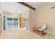 Bright dining room features tile floors and sliding doors to the pool at 2871 Milstead St, Orlando, FL 32837