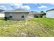 Lawn featuring a view of the home's back exterior, with a freshly cut lawn and good sunlight at 468 Rio Grande Ct, Kissimmee, FL 34759