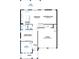Detailed floor plan showcasing the layout of the first floor, including the kitchen, dining room, and garage at 4993 Southlawn Ave, Orlando, FL 32811