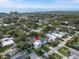 Beautiful aerial view of property; neighborhood featuring mature landscaping and lovely homes at 507 S Pine St, New Smyrna Beach, FL 32169