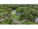 Aerial view of a home nestled among lush trees, showcasing its serene and private setting at 897 Shed St, Oviedo, FL 32765